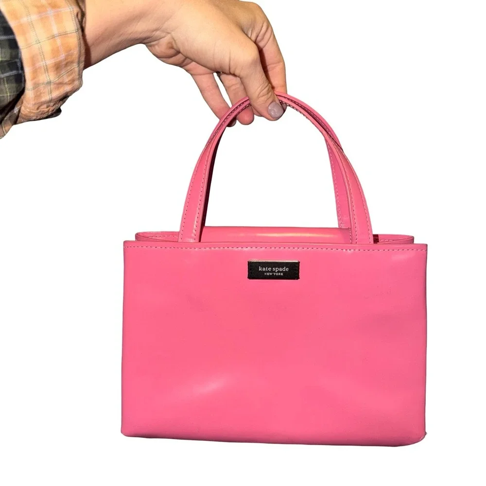 Kate Spade Sam Icon Spazzolato Small Tote. Pink. s362